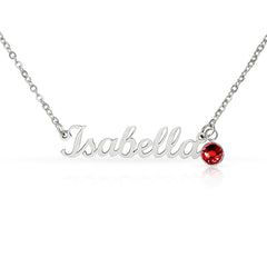 Birthstone Custom Name Necklace