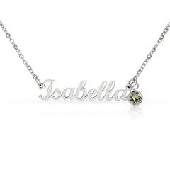 Birthstone Custom Name Necklace