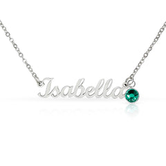 Birthstone Custom Name Necklace