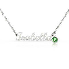 Birthstone Custom Name Necklace