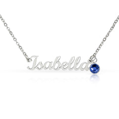 Birthstone Custom Name Necklace