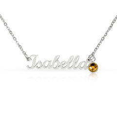 Birthstone Custom Name Necklace