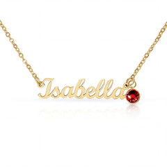 Birthstone Custom Name Necklace