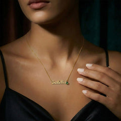 Birthstone Custom Name Necklace