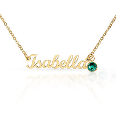 Birthstone Custom Name Necklace