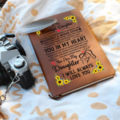 To My Daughter – Proud Dad Graphic Leather Journal