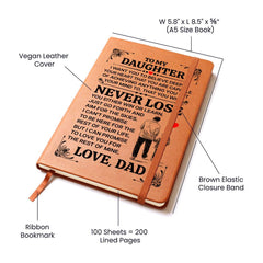 To My Daughter Promise – Aim For The Skies Graphic Leather Journal