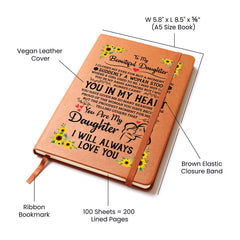To My Daughter – Proud Dad Graphic Leather Journal