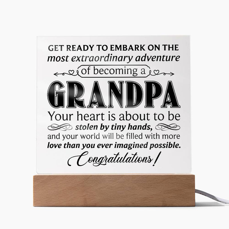 Grandpa To Be – Acrylic Square Plaque
