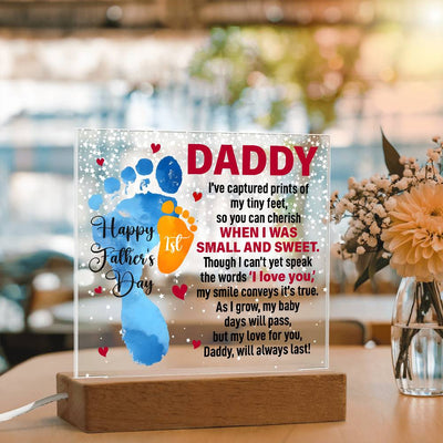 Father's Day - When I Was Small and Sweet - Acrylic Square