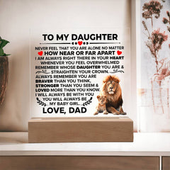 To My Daughter - Acrylic Square Plaque
