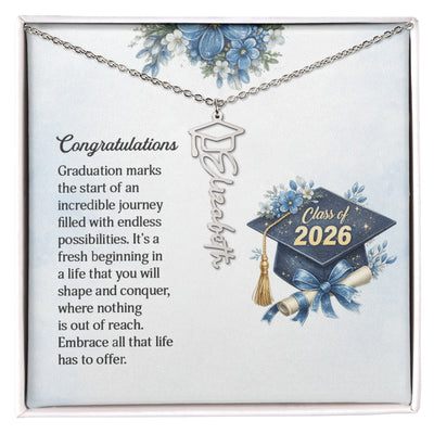 Graduation Cape Name Necklace